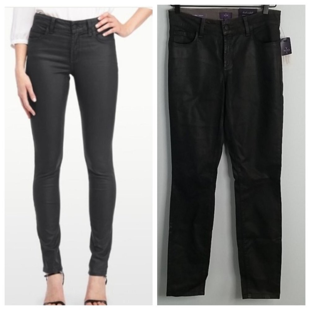 NYDJ Alina Faux Leather Coated Denim Legging 4